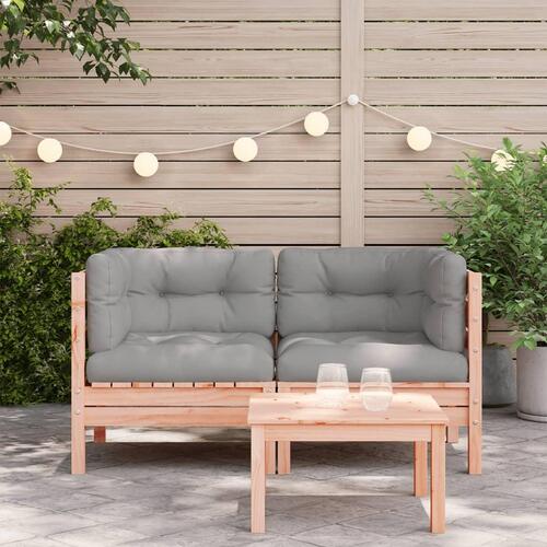 Hjørnemoduler 2 stk. til havesofa m. hynder massivt douglasgran
