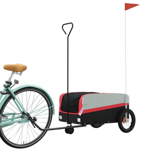 Cykelanhænger 30 kg i jern - sort/rød