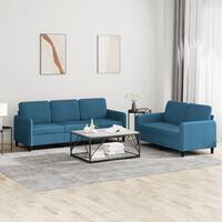 2 personers sofa velour blå