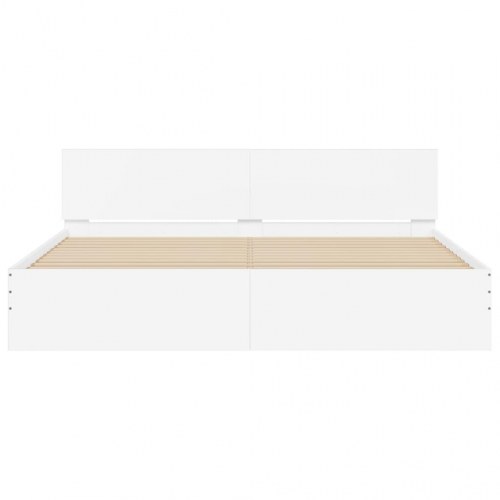 Sengeramme med gavl 180 x 200 cm - hvid