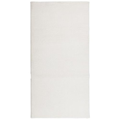 Gulvtæppe IZA 100x200 cm kort luv skandinavisk look cremefarvet