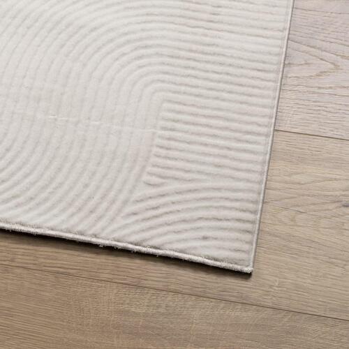 Gulvtæppe IZA 100x200 cm kort luv skandinavisk look cremefarvet