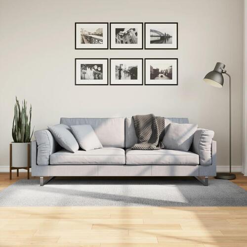 Gulvtæppe IZA 100x200 cm kort luv skandinavisk look grå