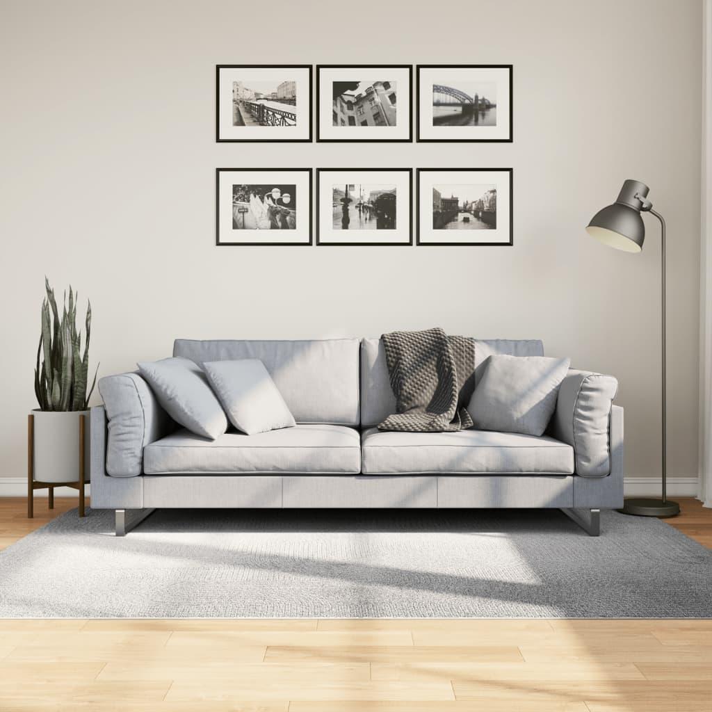 Gulvtæppe IZA 140x200 cm kort luv skandinavisk look grå
