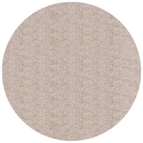 Shaggy gulvtæppe PAMPLONA Ø 80 cm høj luv beige