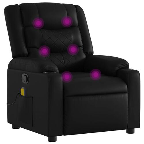 Massagestol kunstlæder sort
