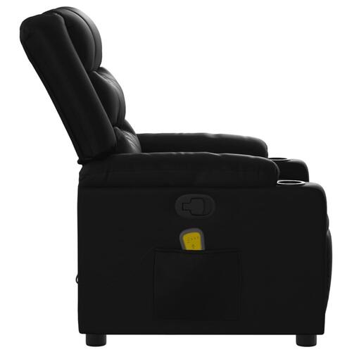 Massagestol kunstlæder sort