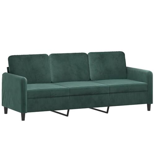 3 personers sofa velour mørkegrøn