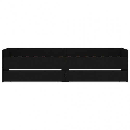 Sengeramme med 2 skuffer 75x190 cm - sort