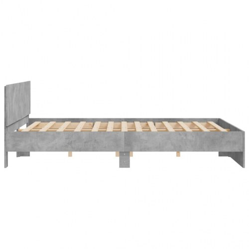 Sengeramme med sengegavl 180 x 200 cm - betongrå