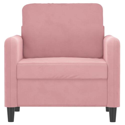 Lænestol 60 cm velour lyserød