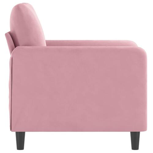 Lænestol 60 cm velour lyserød