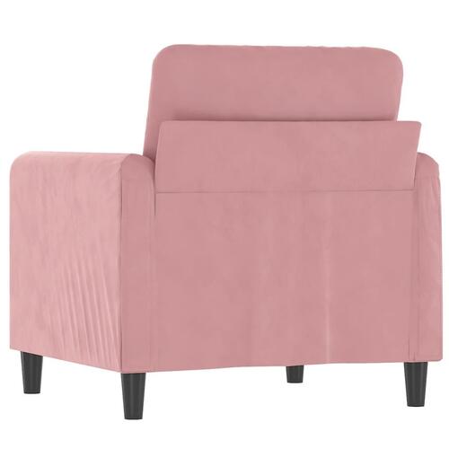 Lænestol 60 cm velour lyserød