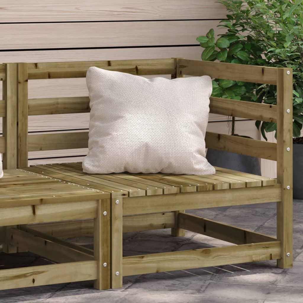 Hjørnemodul til havesofa 70x70x67 cm imprægneret fyrretræ billede