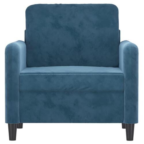 Lænestol 60 cm velour Blå
