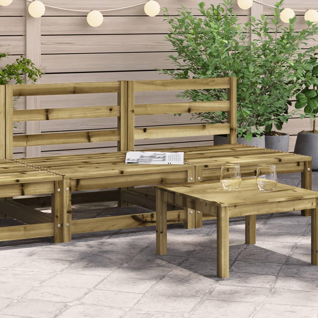Sofamodul 2 stk. 70x70x67 cm uden armlæn imprægneret fyrretræ billede