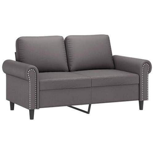 2-personers sofa 120 cm kunstlæder grå