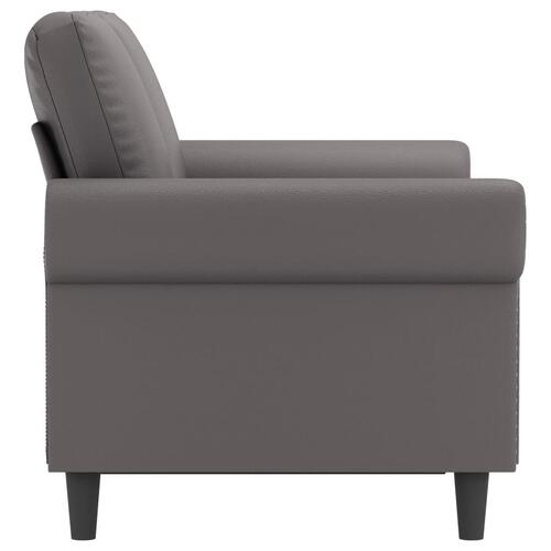 2-personers sofa 120 cm kunstlæder grå