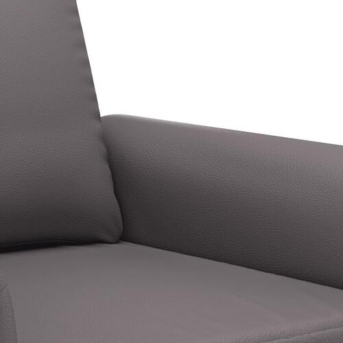 2-personers sofa 120 cm kunstlæder grå