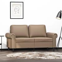 2-personers sofa 120 cm kunstlæder cappuccino