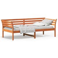 Daybed uden madras 100x200 cm massivt fyrretræ gyldenbrun