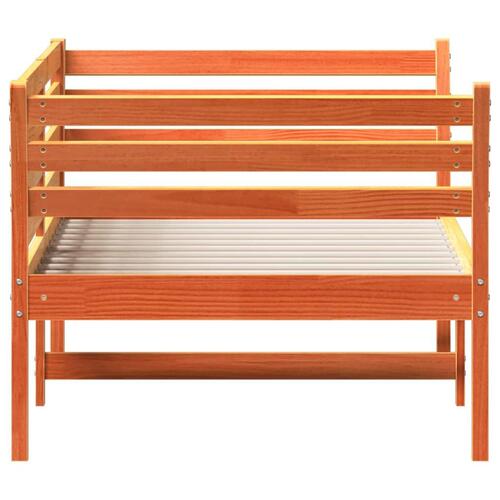 Daybed uden madras 100x200 cm massivt fyrretræ gyldenbrun