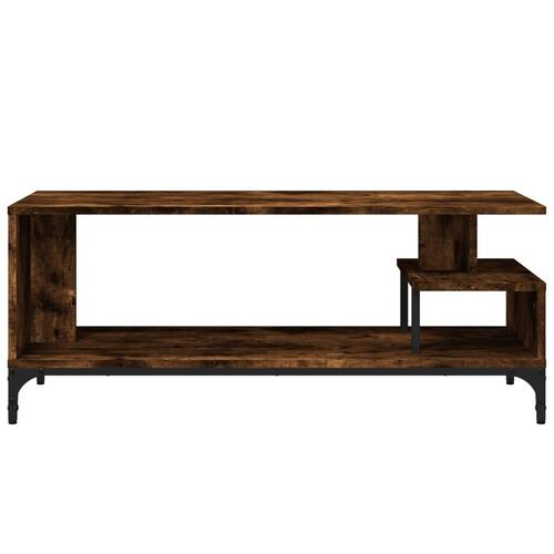 Tv-bord 102x40x41 cm konstrueret træ og stål røget eg