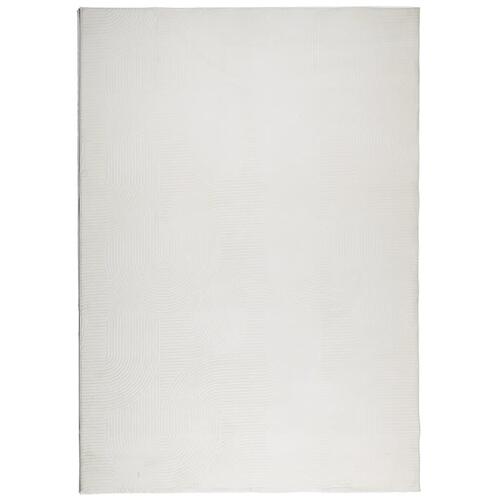 Gulvtæppe IZA 140x200 cm kort luv skandinavisk look cremefarvet