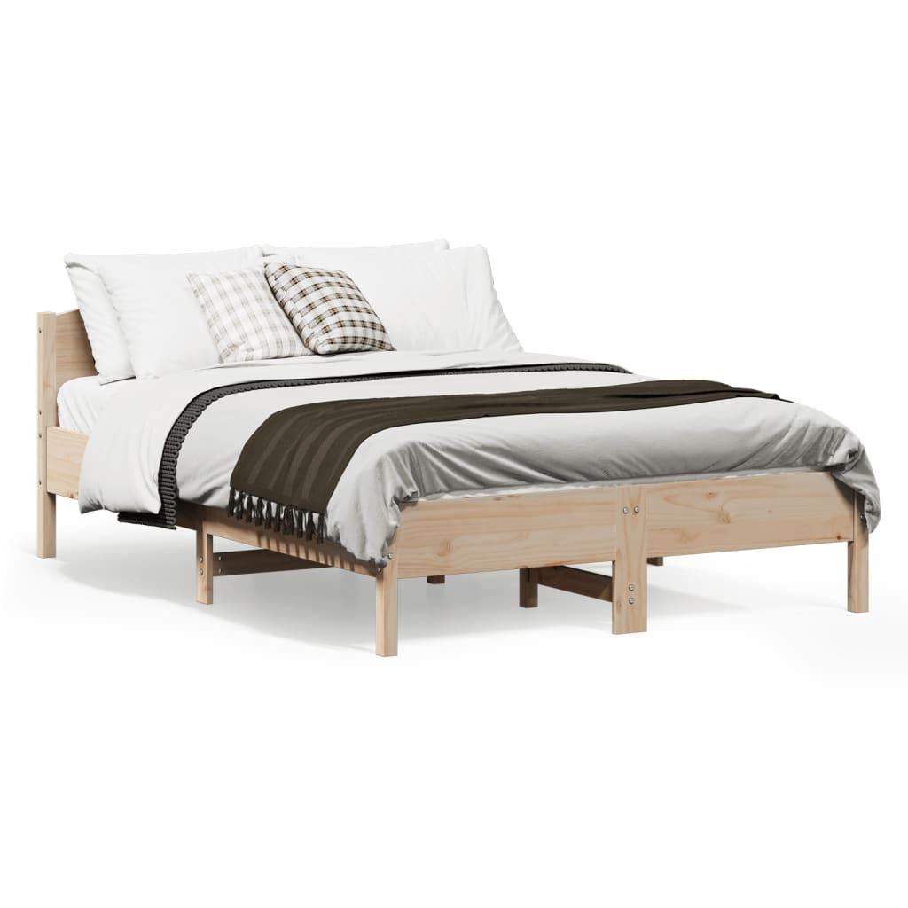 Sengeramme uden madras 120x190 cm massivt fyrretræ