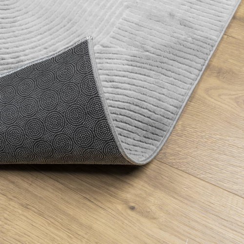 Gulvtæppe IZA 200×280 cm - kort luv, skandinavisk look, grå