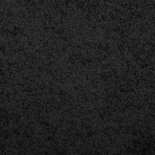Shaggy gulvtæppe PAMPLONA 60x160 cm høj luv sort