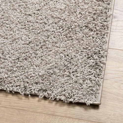 Shaggy gulvtæppe PAMPLONA 240x240 cm høj luv beige