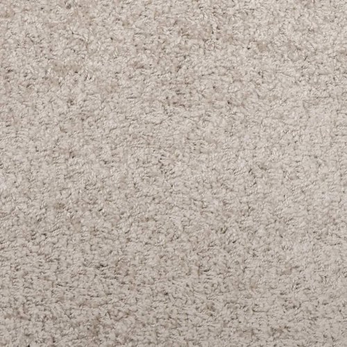 Shaggy gulvtæppe PAMPLONA 240x240 cm høj luv beige