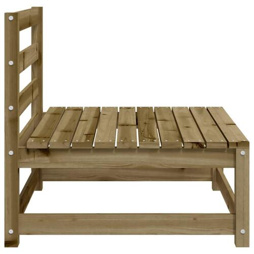 Sofamodul 3 stk. 70x70x67 cm uden armlæn imprægneret fyrretræ