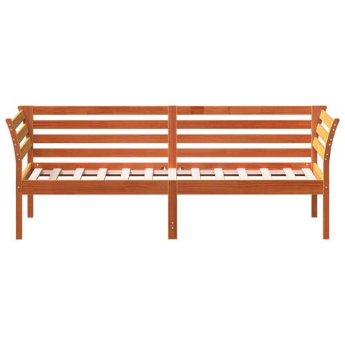 Daybed uden madras 75x190 cm massivt fyrretræ gyldenbrun