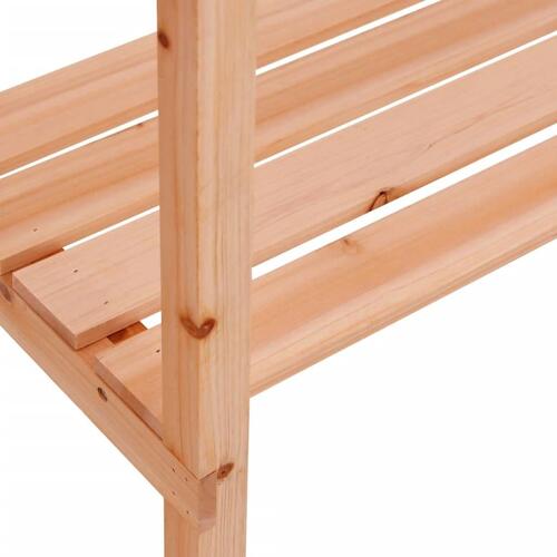 Plantebord med hylde 78x38x82,5 cm massivt grantræ brun