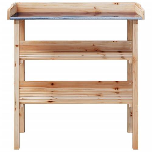 Plantebord med hylder 78x38x82,5 cm massivt grantræ