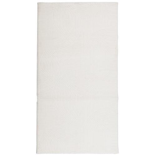 Gulvtæppe IZA 80x150 cm kort luv skandinavisk look cremefarvet