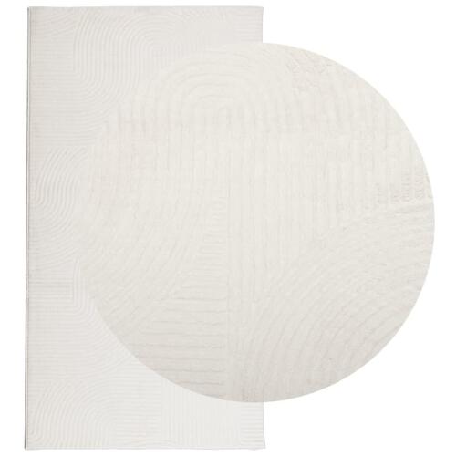 Gulvtæppe IZA 80x150 cm kort luv skandinavisk look cremefarvet