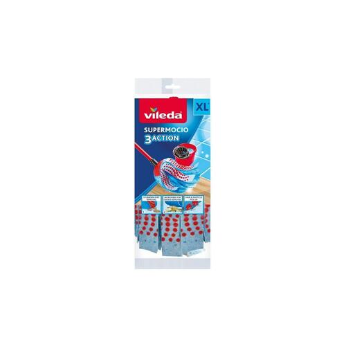 Udskifter Vileda 3Action Velour XL Gulvmoppe Polyamid Polyester Celuloza (1 enheder)
