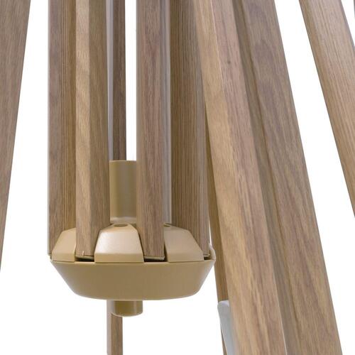 Parasol Tiber Hvid Aluminium Teak 300 x 300 x 250 cm