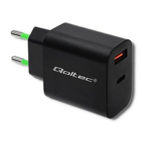 Vægoplader Qoltec 51713 Sort 18 W