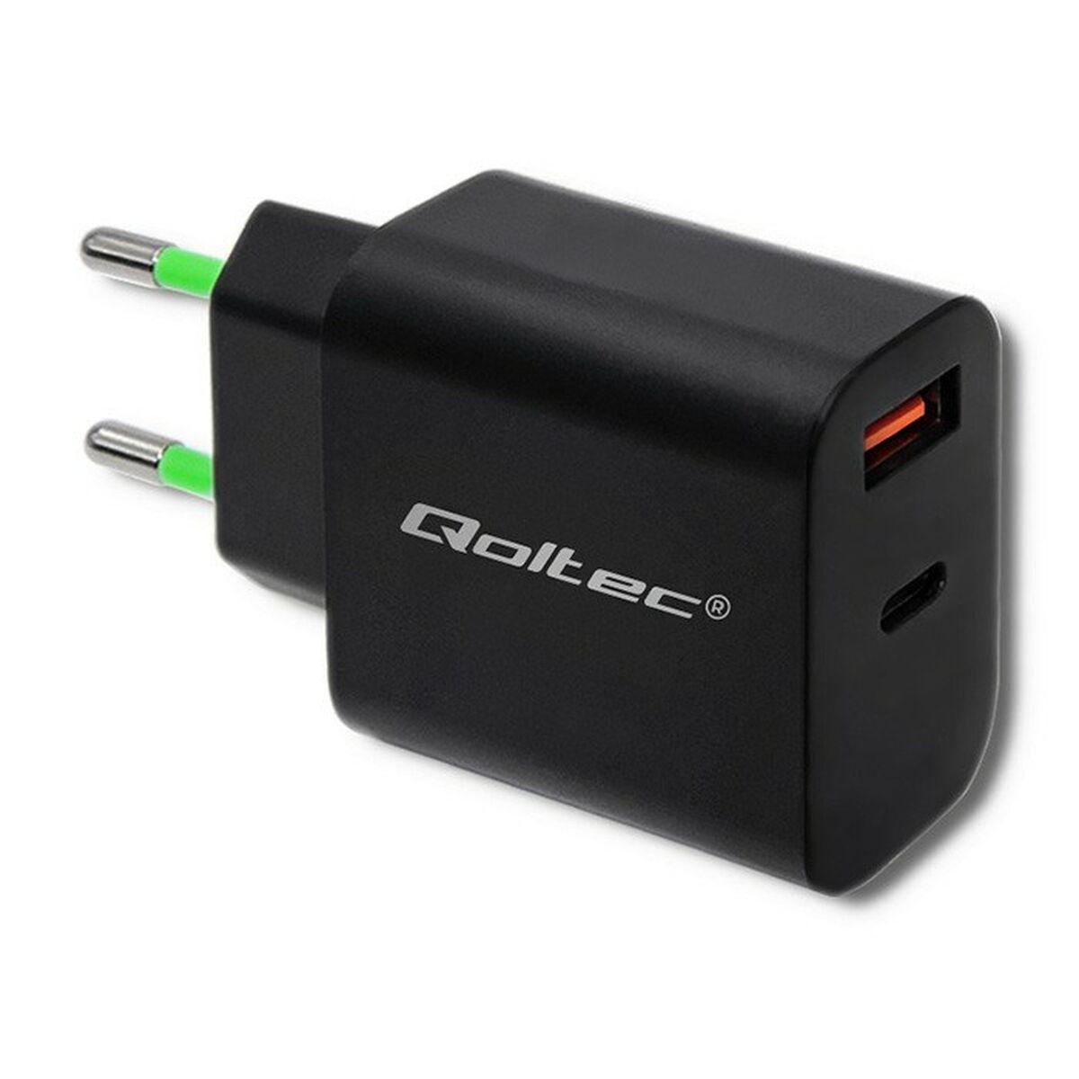 Vægoplader Qoltec 51713 Sort 18 W