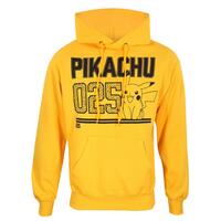 Unisex Hættetrøje Pokémon Picachu Line Art Gul XL