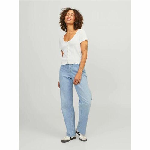 Kortærmet T-shirt til Kvinder Jack & Jones Jxlucinda Str Ss Hvid XS