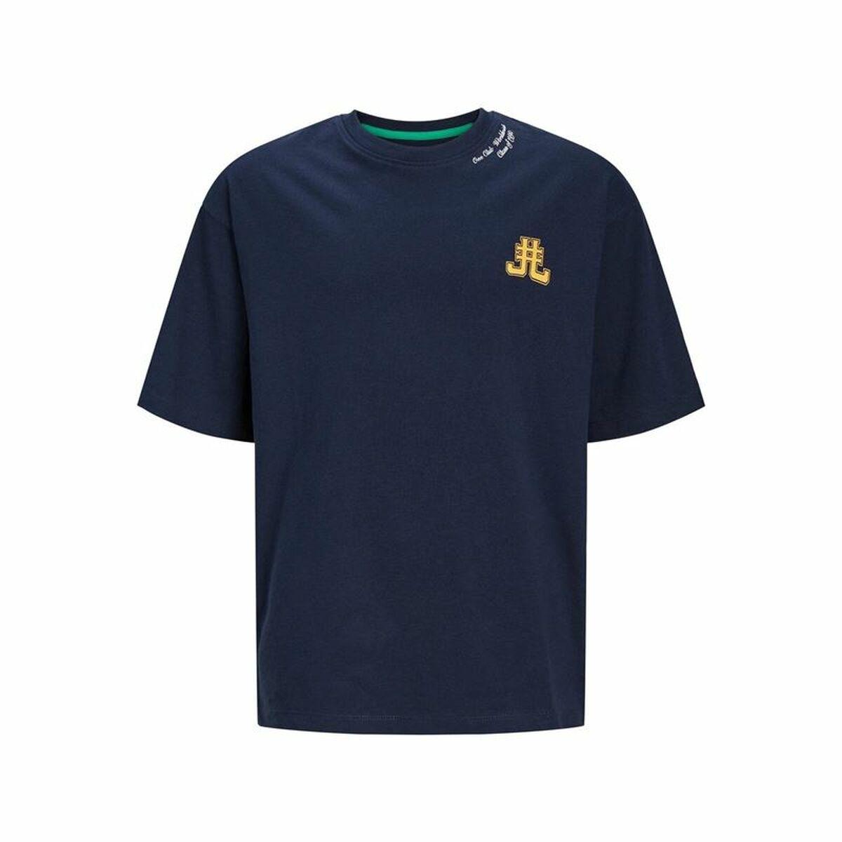 Børne Kortærmet T-shirt Jack & Jones Jorcole Back Print Marineblå 104 cm