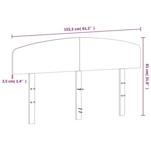 Sengegavl 150 cm massivt fyrretræ