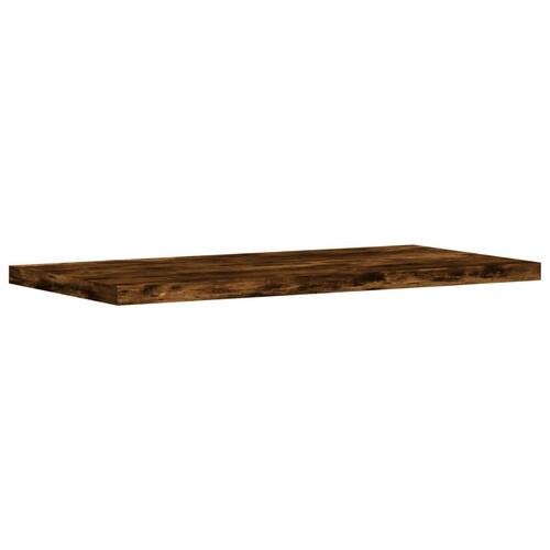 Væghylder 4 stk. 40x20x1,5 cm konstrueret træ røget egetræ