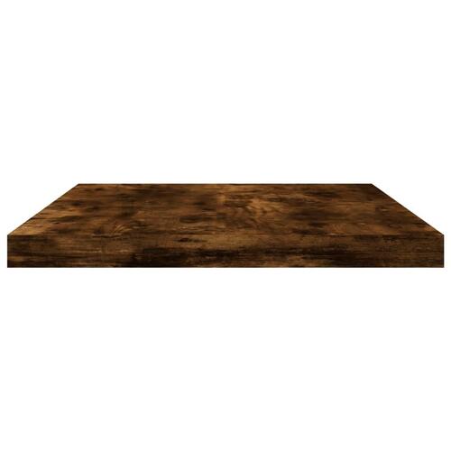 Væghylder 4 stk. 40x20x1,5 cm konstrueret træ røget egetræ