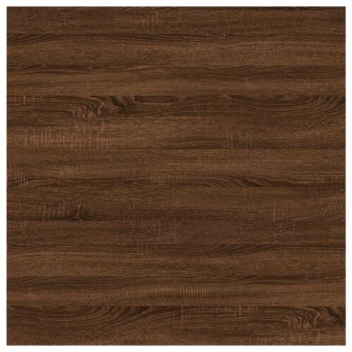Væghylder 4 stk. 40x40x1,5 cm konstrueret træ brunt egetræ